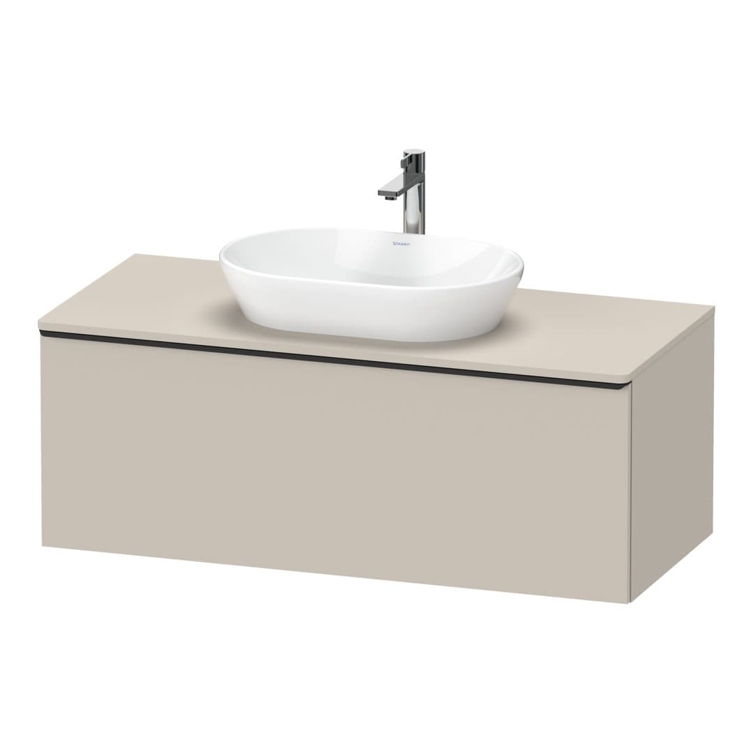 Duravit D-Neo – Έπιπλο Νιπτήρα – 1200 mm, για κονσόλα, 1 συρτάρι, νιπτήρας κέντρο, Diamond black Matt – Taupe Matt, Decor (DE49490BD910000)