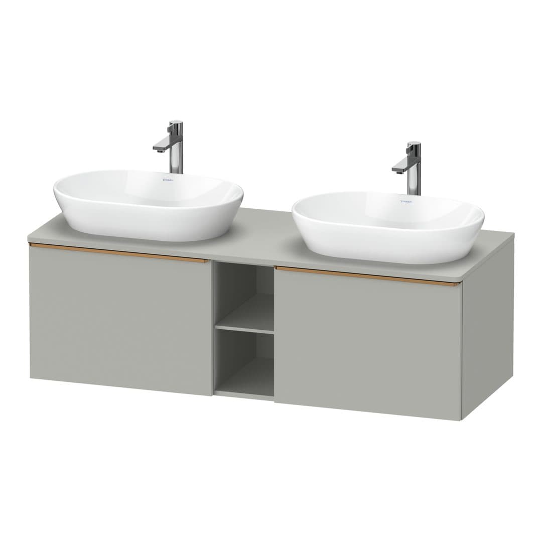 Duravit D-Neo – Έπιπλο Νιπτήρα – 1400 mm, για κονσόλα, 2 συρτάρια, Bronze Brushed – Concrete grey Matt, Decor (DE4950B04070000)