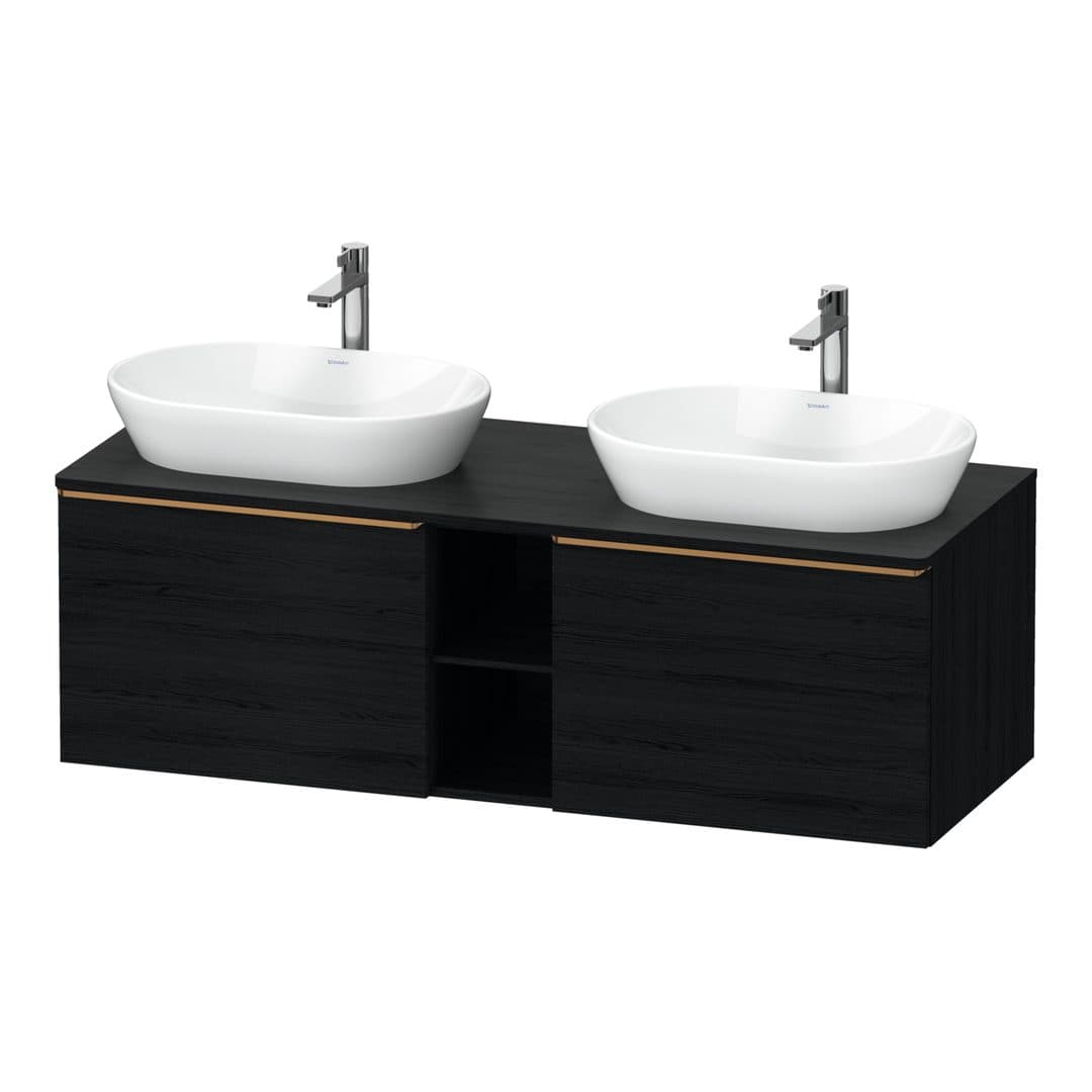 Duravit D-Neo – Έπιπλο Νιπτήρα – 1400 mm, για κονσόλα, 2 συρτάρια, Bronze Brushed – Black oak Matt, Decor (DE4950B04160000)