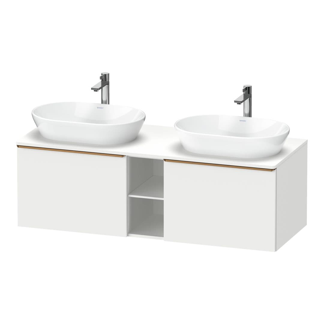 Duravit D-Neo – Έπιπλο Νιπτήρα – 1400 mm, για κονσόλα, 2 συρτάρια, Bronze Brushed – White Matt, Decor (DE4950B04180000)