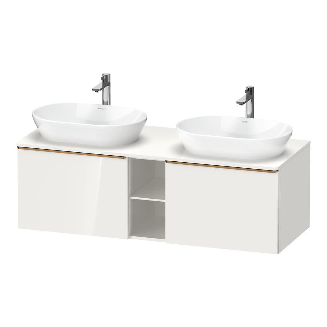 Duravit D-Neo – Έπιπλο Νιπτήρα – 1400 mm, για κονσόλα, 2 συρτάρια, Bronze Brushed – White High Gloss, Decor (DE4950B04220000)