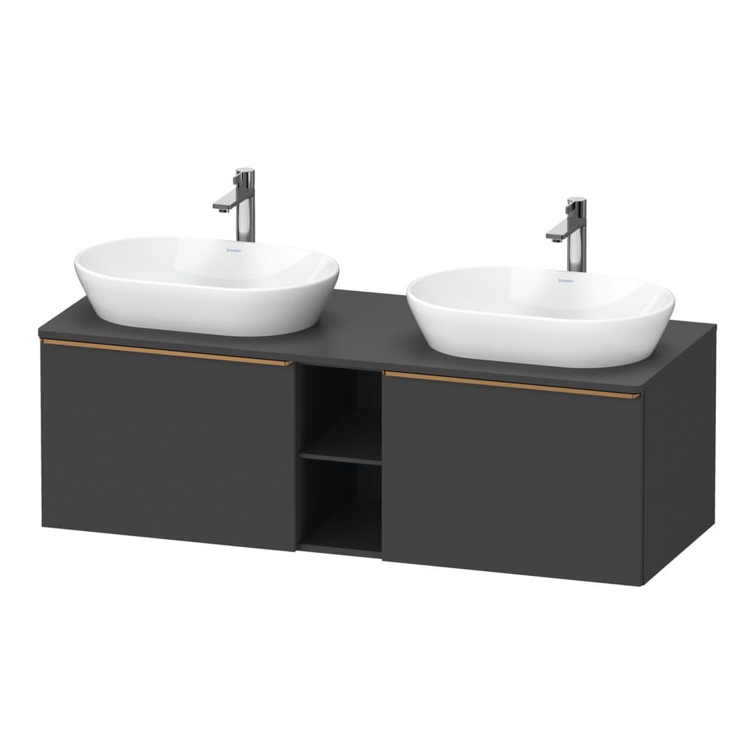 Duravit D-Neo – Έπιπλο Νιπτήρα – 1400 mm, για κονσόλα, 2 συρτάρια, Bronze Brushed – Graphite Matt, Decor (DE4950B04490000)