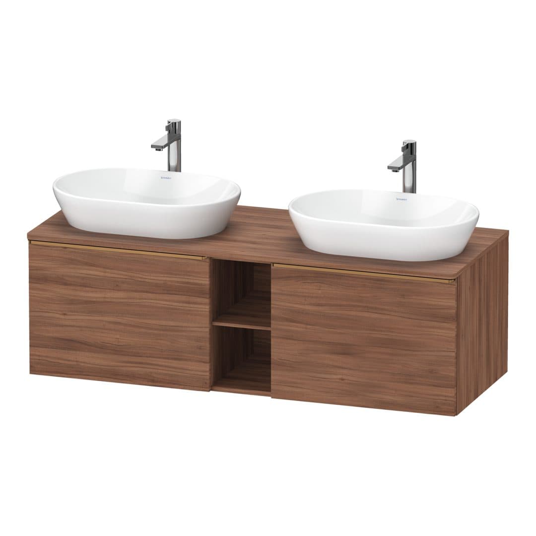 Duravit D-Neo – Έπιπλο Νιπτήρα – 1400 mm, για κονσόλα, 2 συρτάρια, Bronze Brushed – Walnut Matt, Decor (DE4950B04790000)