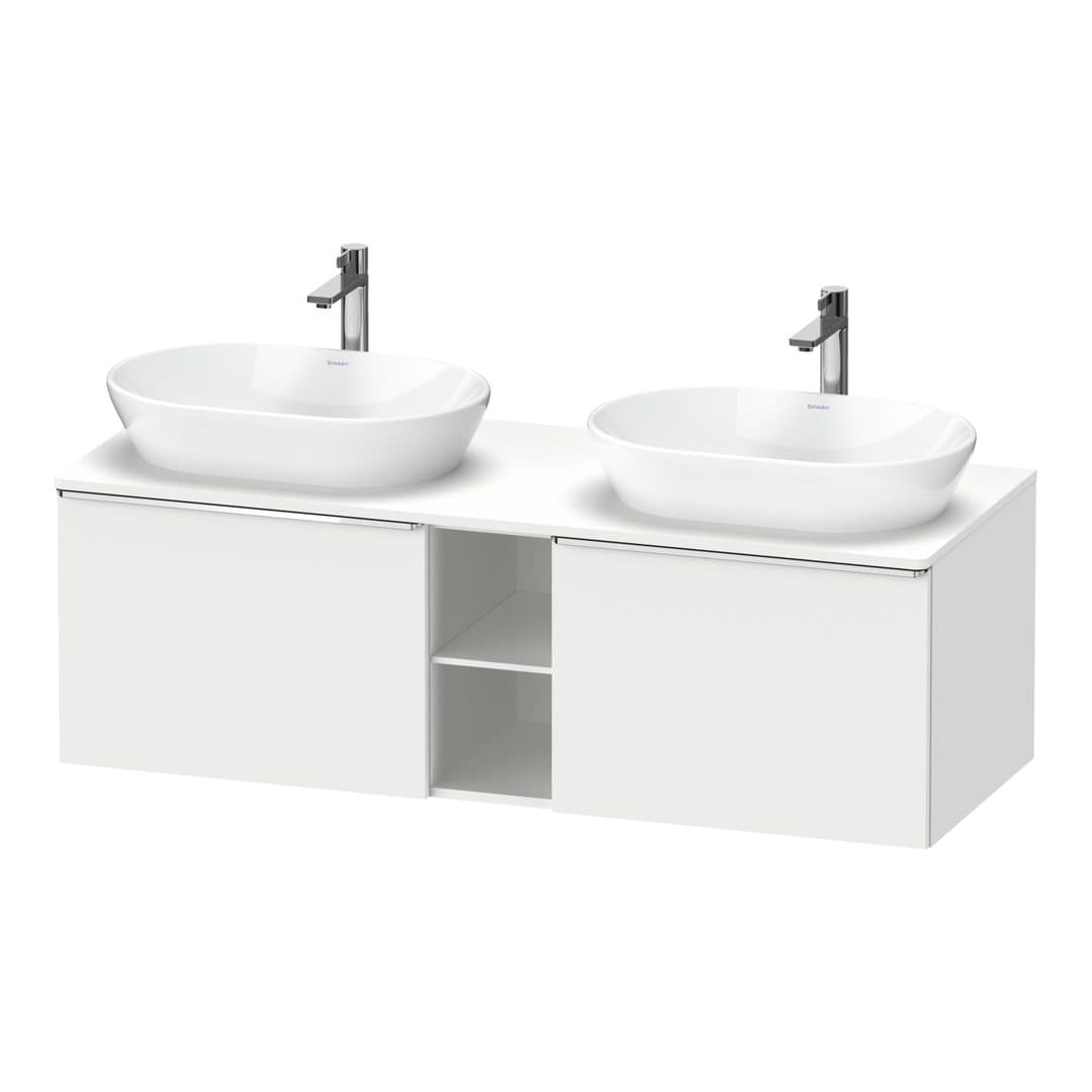 Duravit D-Neo – Έπιπλο Νιπτήρα – 1400 mm, για κονσόλα, 2 συρτάρια, Chrome High Gloss – White Matt, Decor (DE4950B10180000)