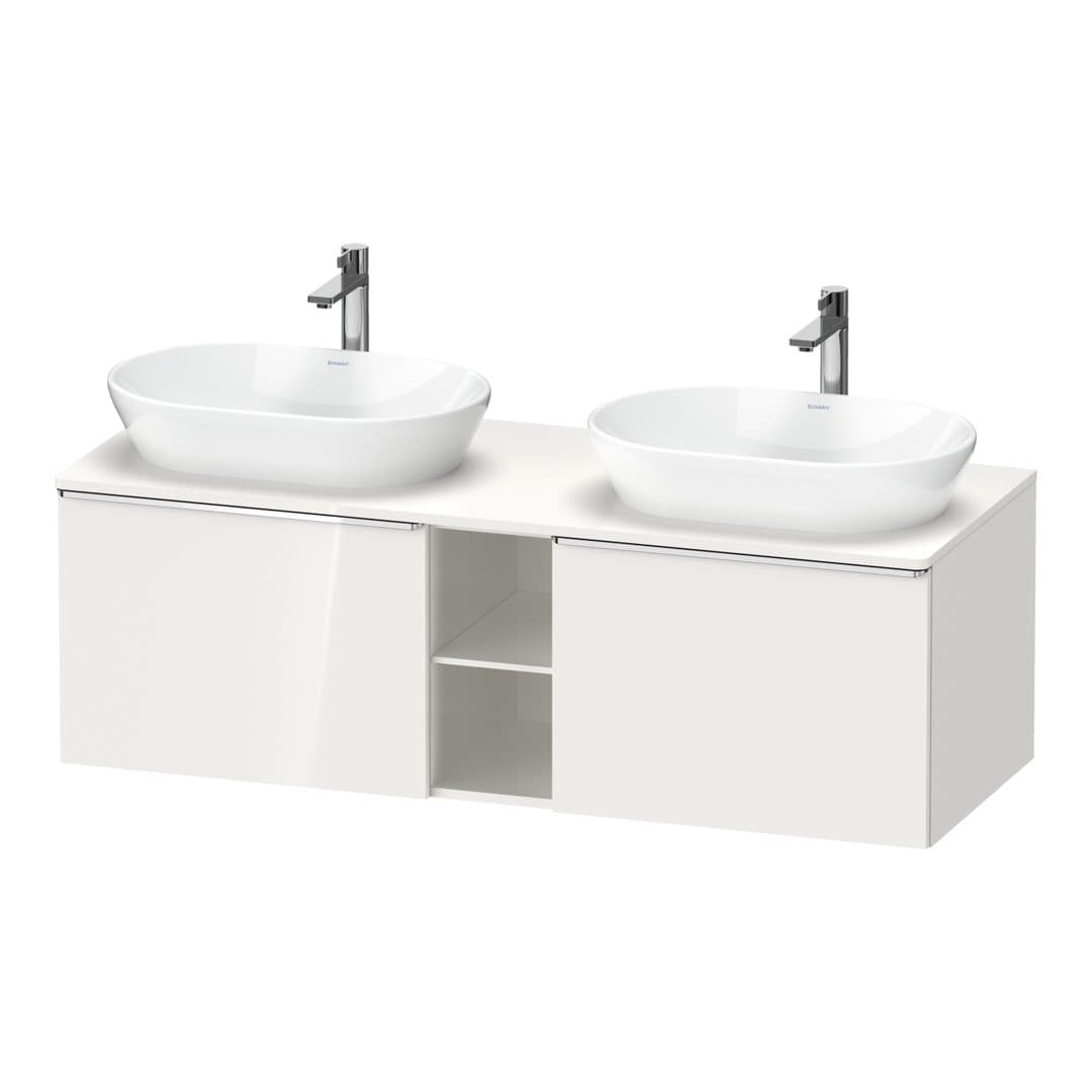 Duravit D-Neo – Έπιπλο Νιπτήρα – 1400 mm, για κονσόλα, 2 συρτάρια, Chrome High Gloss – White High Gloss, Decor (DE4950B10220000)
