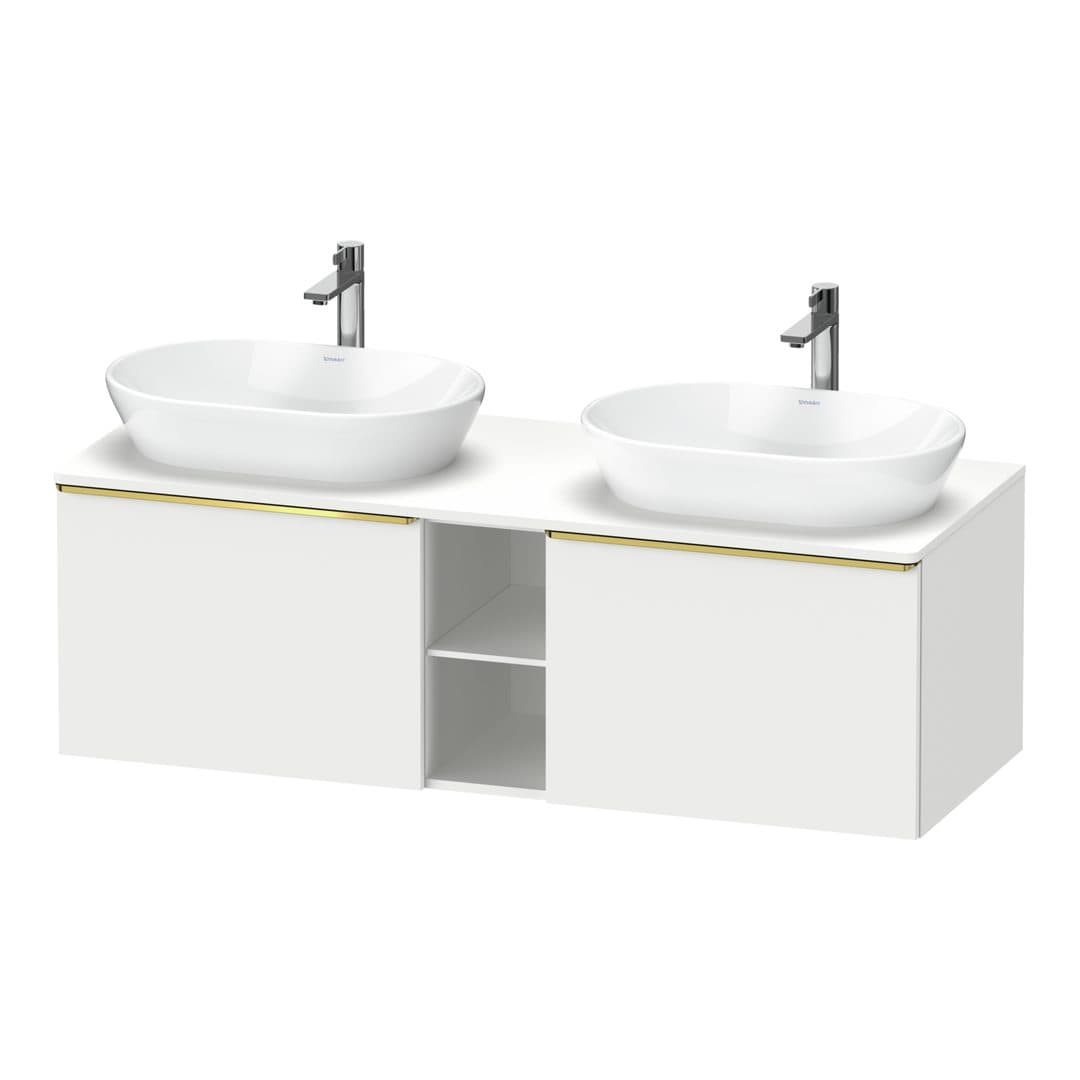 Duravit D-Neo – Έπιπλο Νιπτήρα – 1400 mm, για κονσόλα, 2 συρτάρια, Gold Polished – White Matt, Decor (DE4950B34180000)