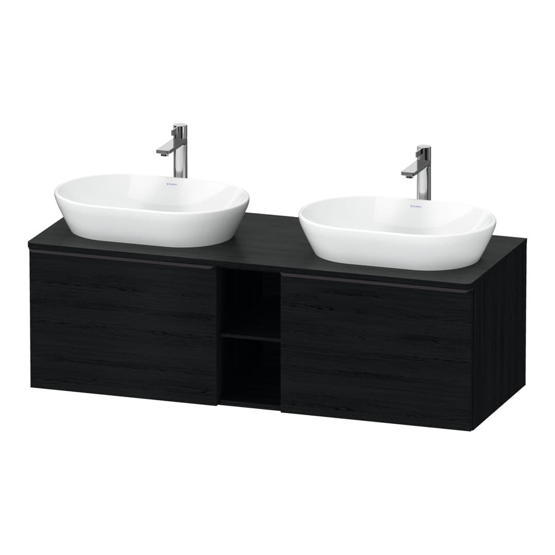 Duravit D-Neo – Έπιπλο Νιπτήρα – 1400 mm, για κονσόλα, 2 συρτάρια, Diamond black Matt – Black oak Matt, Decor (DE4950BBD160000)