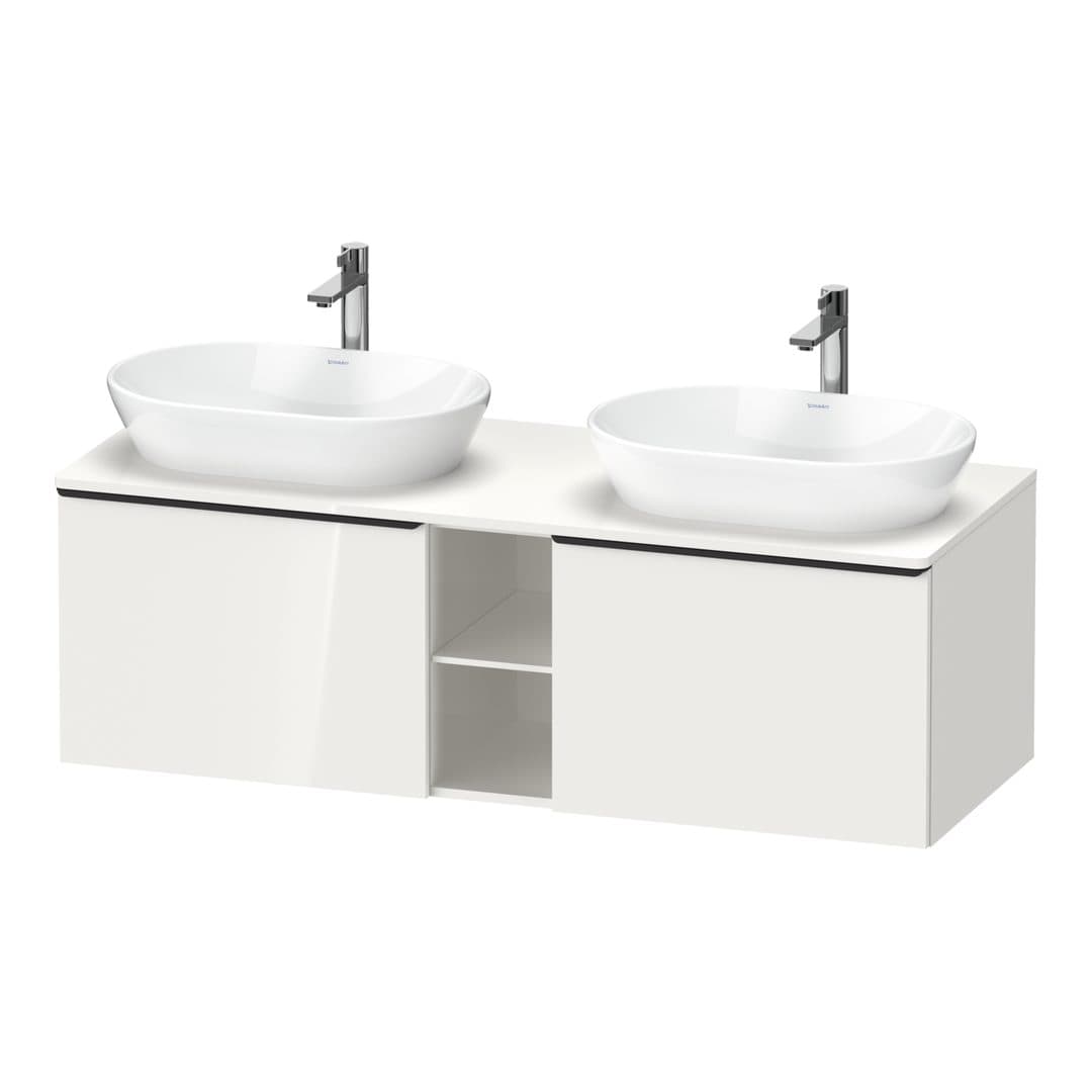 Duravit D-Neo – Έπιπλο Νιπτήρα – 1400 mm, για κονσόλα, 2 συρτάρια, Diamond black Matt – White High Gloss, Decor (DE4950BBD220000)