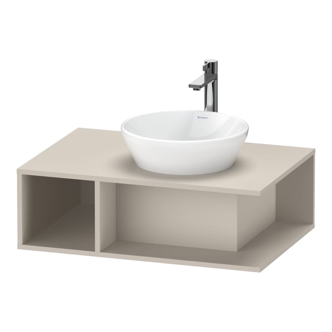 Duravit D-Neo – Έπιπλο Νιπτήρα – 800 mm, για κονσόλα, νιπτήρας δεξιά – Taupe Matt, Decor (DE495809191)