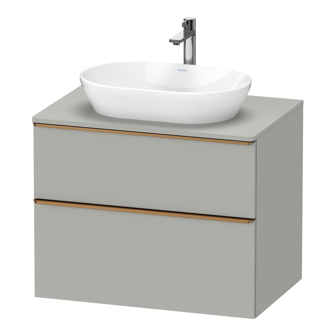 Duravit D-Neo – Έπιπλο Νιπτήρα – 800 mm, για κονσόλα, 2 συρτάρια, νιπτήρας κέντρο, Bronze Brushed – Concrete grey Matt, Decor (DE4967004070000)
