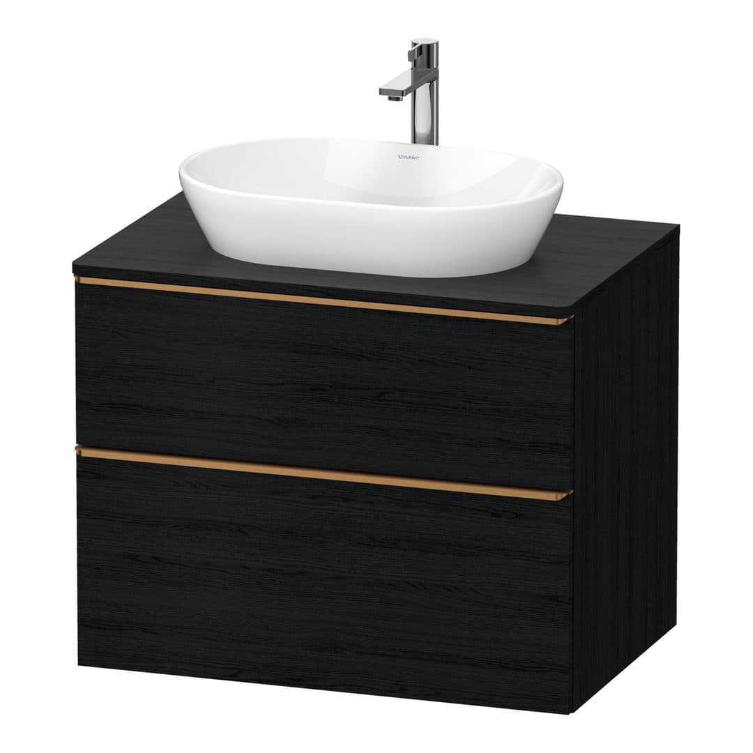 Duravit D-Neo – Έπιπλο Νιπτήρα – 800 mm, για κονσόλα, 2 συρτάρια, νιπτήρας κέντρο, Bronze Brushed – Black oak Matt, Decor (DE4967004160000)