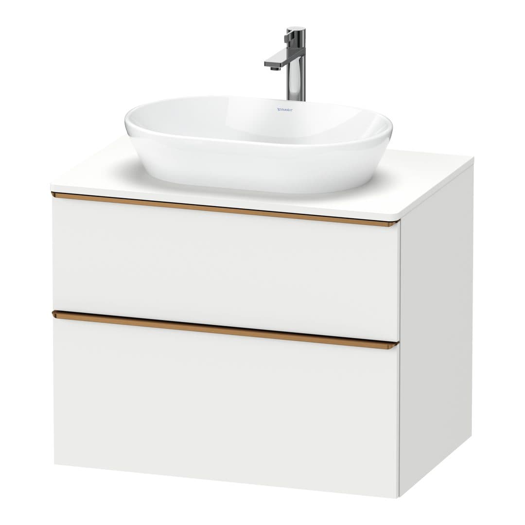 Duravit D-Neo – Έπιπλο Νιπτήρα – 800 mm, για κονσόλα, 2 συρτάρια, νιπτήρας κέντρο, Bronze Brushed – White Matt, Decor (DE4967004180000)