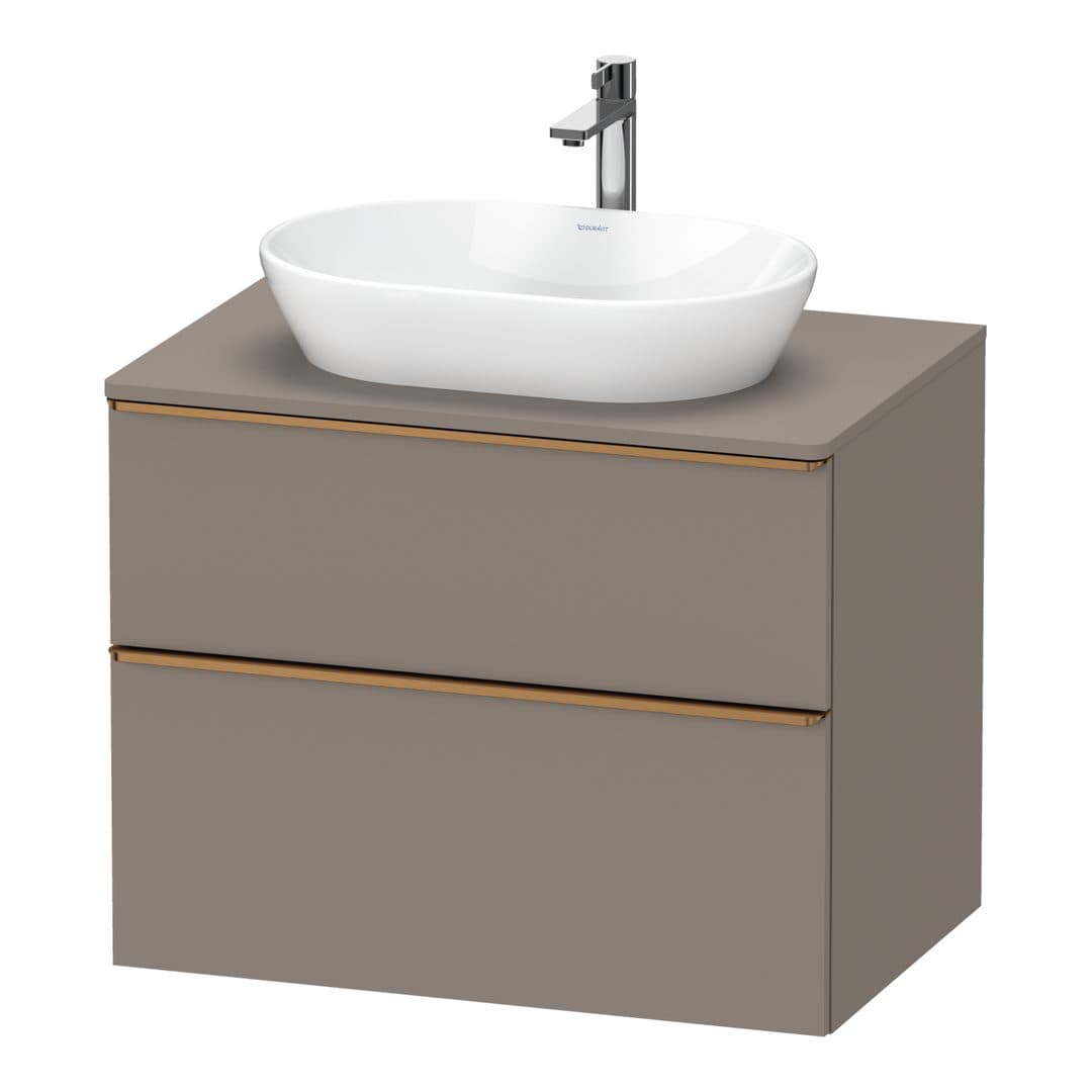 Duravit D-Neo – Έπιπλο Νιπτήρα – 800 mm, για κονσόλα, 2 συρτάρια, νιπτήρας κέντρο, Bronze Brushed – Basalte Matt, Decor (DE4967004430000)