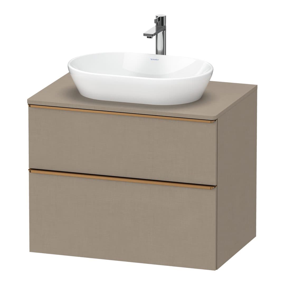 Duravit D-Neo – Έπιπλο Νιπτήρα – 800 mm, για κονσόλα, 2 συρτάρια, νιπτήρας κέντρο, Bronze Brushed – Linen Matt, Decor (DE4967004750000)
