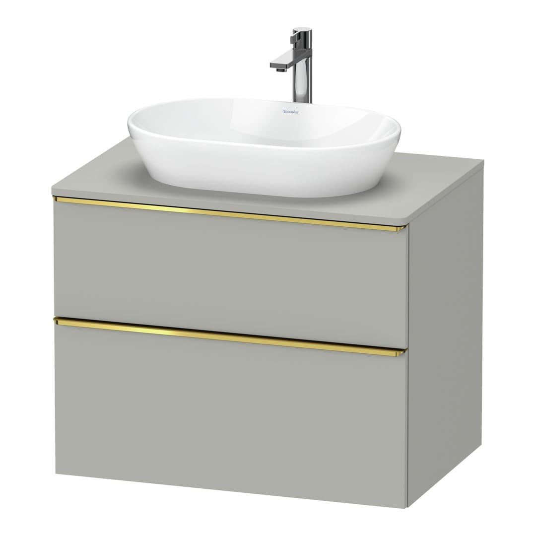Duravit D-Neo – Έπιπλο Νιπτήρα – 800 mm, για κονσόλα, 2 συρτάρια, νιπτήρας κέντρο, Gold Polished – Concrete grey Matt, Decor (DE4967034070000)