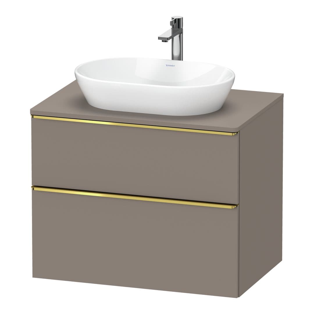 Duravit D-Neo – Έπιπλο Νιπτήρα – 800 mm, για κονσόλα, 2 συρτάρια, νιπτήρας κέντρο, Gold Polished – Basalte Matt, Decor (DE4967034430000)