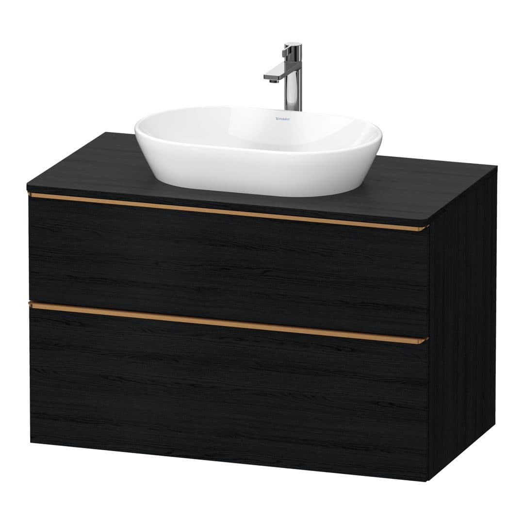 Duravit D-Neo – Έπιπλο Νιπτήρα – 1000 mm, για κονσόλα, 2 συρτάρια, νιπτήρας κέντρο, Bronze Brushed – Black oak Matt, Decor (DE4968004160000)