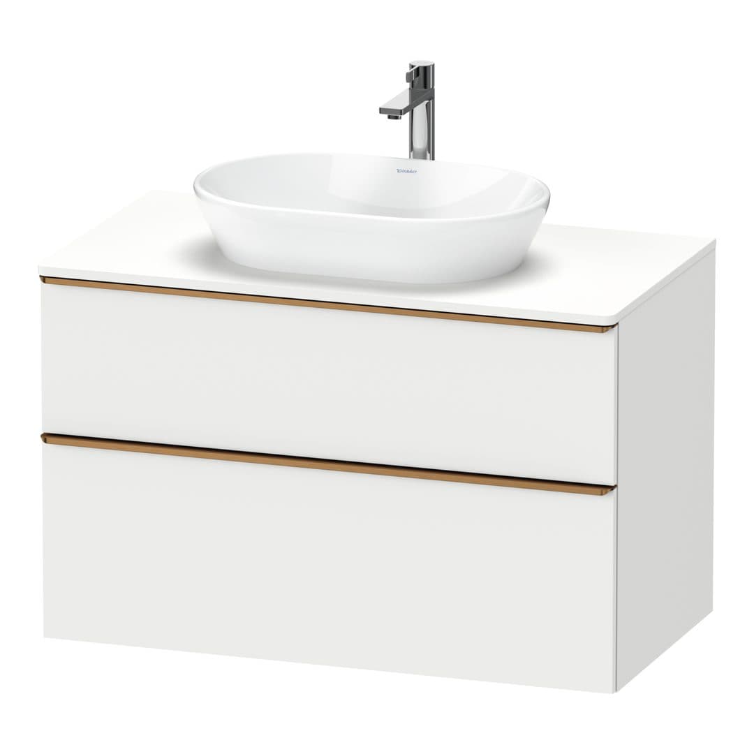 Duravit D-Neo – Έπιπλο Νιπτήρα – 1000 mm, για κονσόλα, 2 συρτάρια, νιπτήρας κέντρο, Bronze Brushed – White Matt, Decor (DE4968004180000)