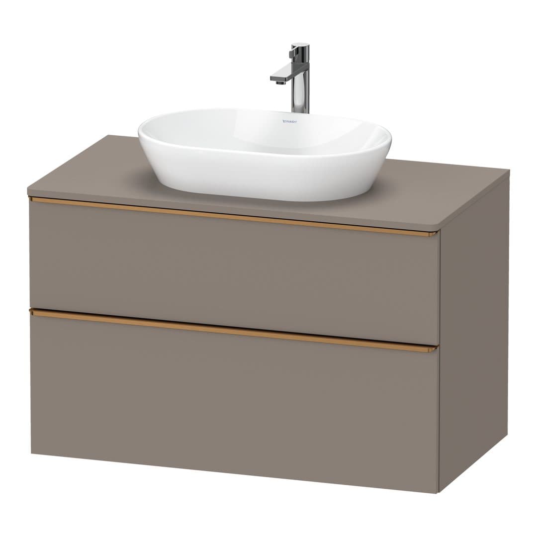 Duravit D-Neo – Έπιπλο Νιπτήρα – 1000 mm, για κονσόλα, 2 συρτάρια, νιπτήρας κέντρο, Bronze Brushed – Basalte Matt, Decor (DE4968004430000)