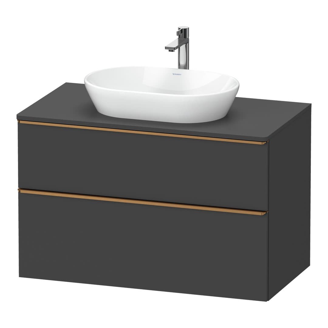 Duravit D-Neo – Έπιπλο Νιπτήρα – 1000 mm, για κονσόλα, 2 συρτάρια, νιπτήρας κέντρο, Bronze Brushed – Graphite Matt, Decor (DE4968004490000)