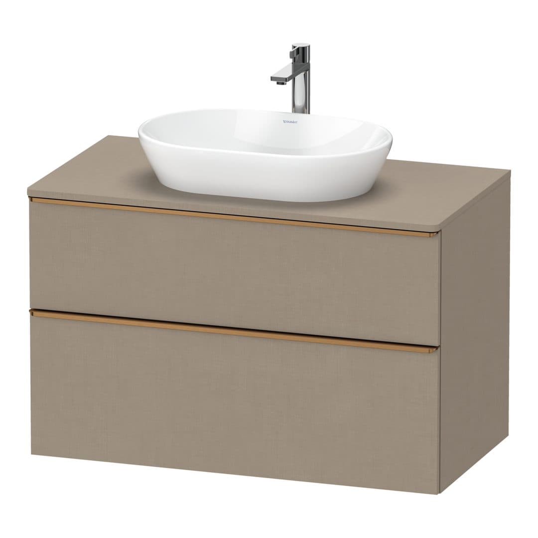 Duravit D-Neo – Έπιπλο Νιπτήρα – 1000 mm, για κονσόλα, 2 συρτάρια, νιπτήρας κέντρο, Bronze Brushed – Linen Matt, Decor (DE4968004750000)