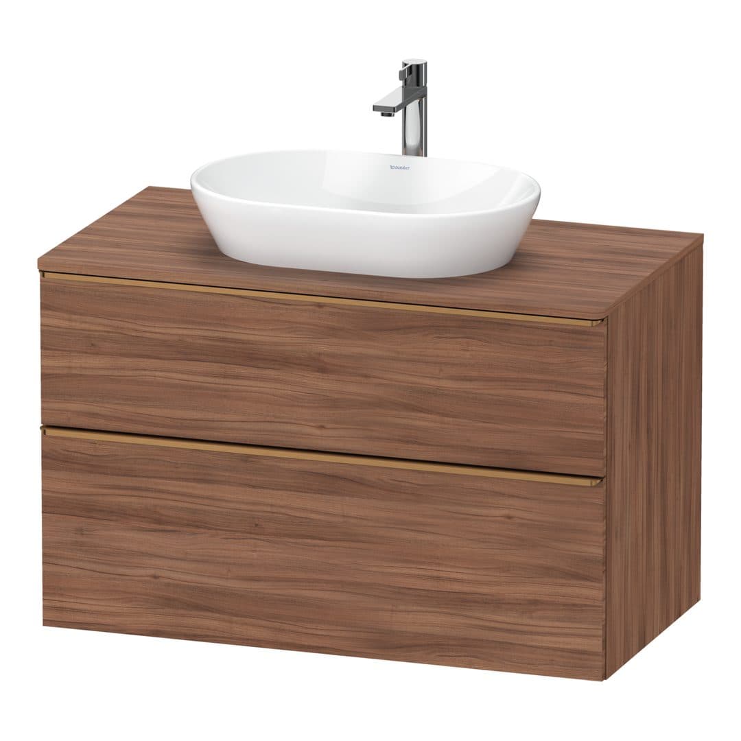 Duravit D-Neo – Έπιπλο Νιπτήρα – 1000 mm, για κονσόλα, 2 συρτάρια, νιπτήρας κέντρο, Bronze Brushed – Walnut Matt, Decor (DE4968004790000)