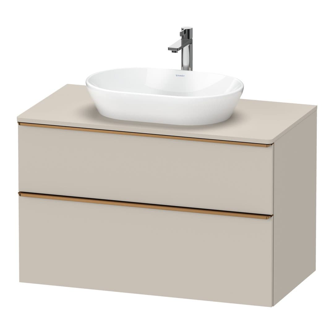 Duravit D-Neo – Έπιπλο Νιπτήρα – 1000 mm, για κονσόλα, 2 συρτάρια, νιπτήρας κέντρο, Bronze Brushed – Taupe Matt, Decor (DE4968004910000)