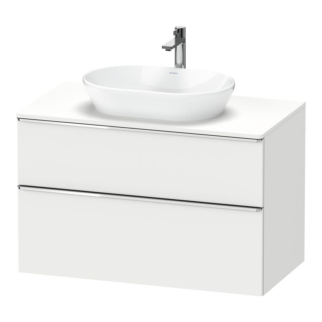 Duravit D-Neo – Έπιπλο Νιπτήρα – 1000 mm, για κονσόλα, 2 συρτάρια, νιπτήρας κέντρο, Chrome High Gloss – White Matt, Decor (DE4968010180000)