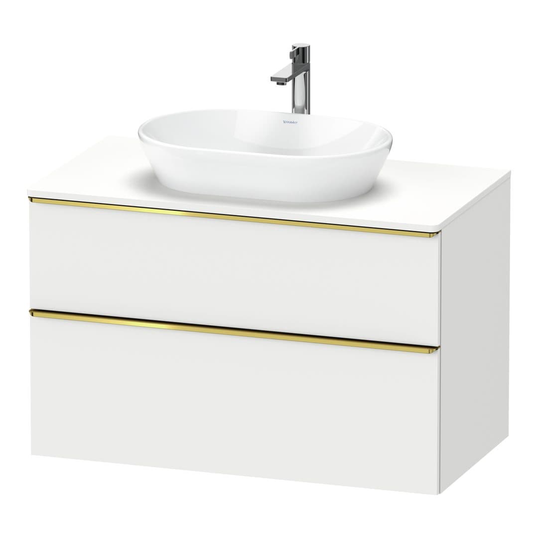 Duravit D-Neo – Έπιπλο Νιπτήρα – 1000 mm, για κονσόλα, 2 συρτάρια, νιπτήρας κέντρο, Gold Polished – White Matt, Decor (DE4968034180000)