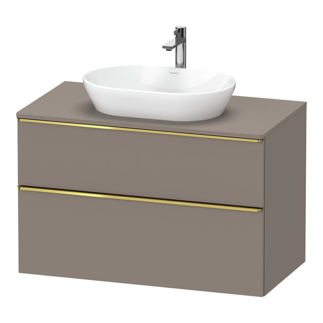 Duravit D-Neo – Έπιπλο Νιπτήρα – 1000 mm, για κονσόλα, 2 συρτάρια, νιπτήρας κέντρο, Gold Polished – Basalte Matt, Decor (DE4968034430000)