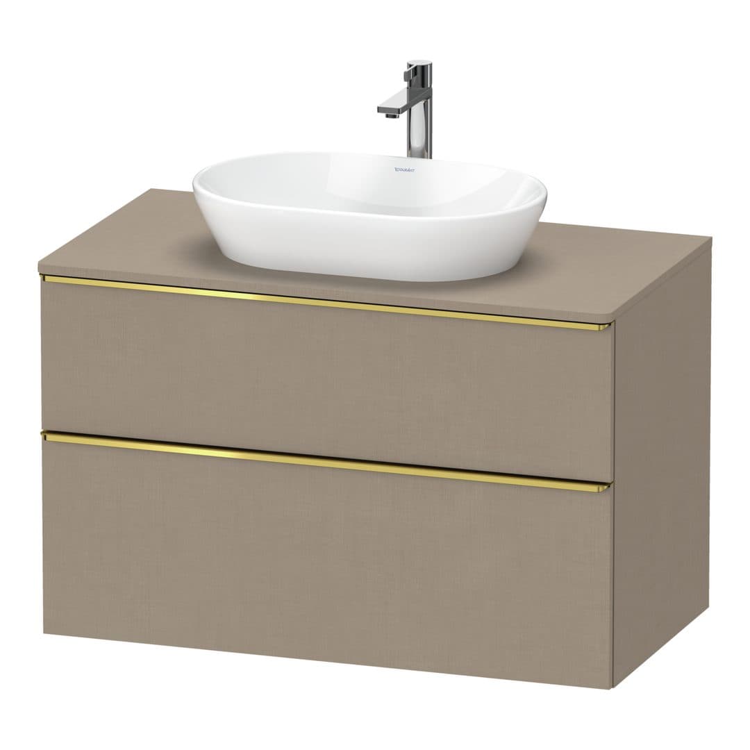 Duravit D-Neo – Έπιπλο Νιπτήρα – 1000 mm, για κονσόλα, 2 συρτάρια, νιπτήρας κέντρο, Gold Polished – Linen Matt, Decor (DE4968034750000)
