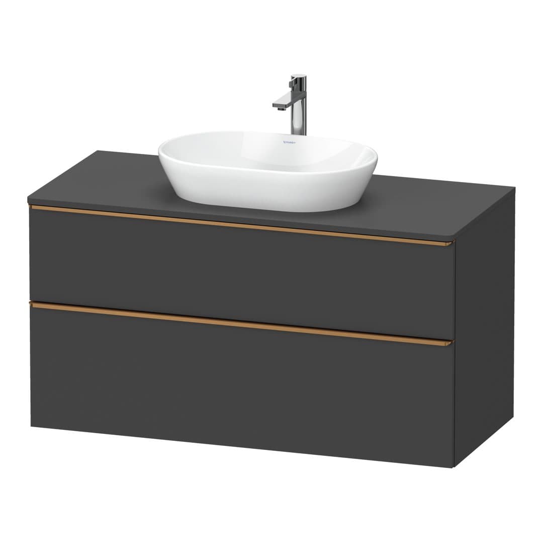 Duravit D-Neo – Έπιπλο Νιπτήρα – 1200 mm, για κονσόλα, 2 συρτάρια, νιπτήρας κέντρο, Bronze Brushed – Graphite Matt, Decor (DE4969004490000)