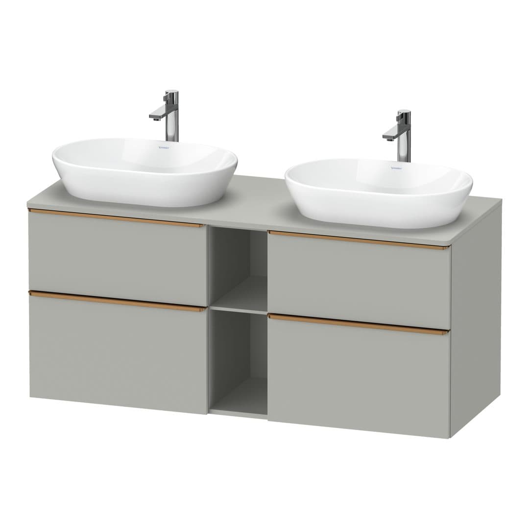 Duravit D-Neo – Έπιπλο Νιπτήρα – 1400 mm, για κονσόλα, 4 συρτάρια, Bronze Brushed – Concrete grey Matt, Decor (DE4970B04070000)