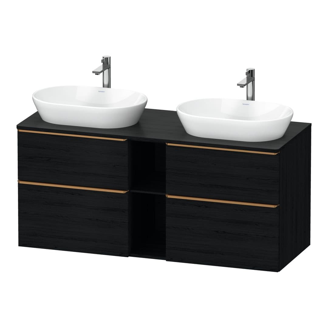 Duravit D-Neo – Έπιπλο Νιπτήρα – 1400 mm, για κονσόλα, 4 συρτάρια, Bronze Brushed – Black oak Matt, Decor (DE4970B04160000)