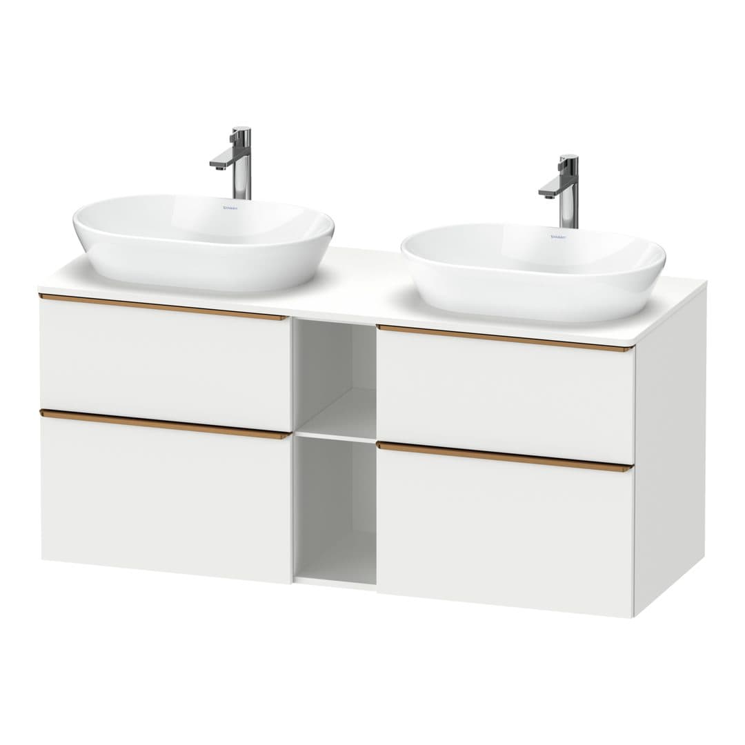Duravit D-Neo – Έπιπλο Νιπτήρα – 1400 mm, για κονσόλα, 4 συρτάρια, Bronze Brushed – White Matt, Decor (DE4970B04180000)