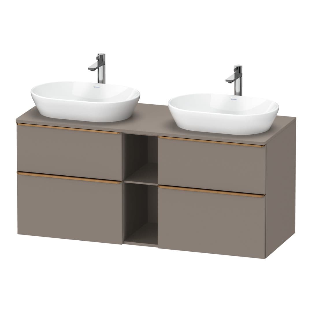 Duravit D-Neo – Έπιπλο Νιπτήρα – 1400 mm, για κονσόλα, 4 συρτάρια, Bronze Brushed – Basalte Matt, Decor (DE4970B04430000)