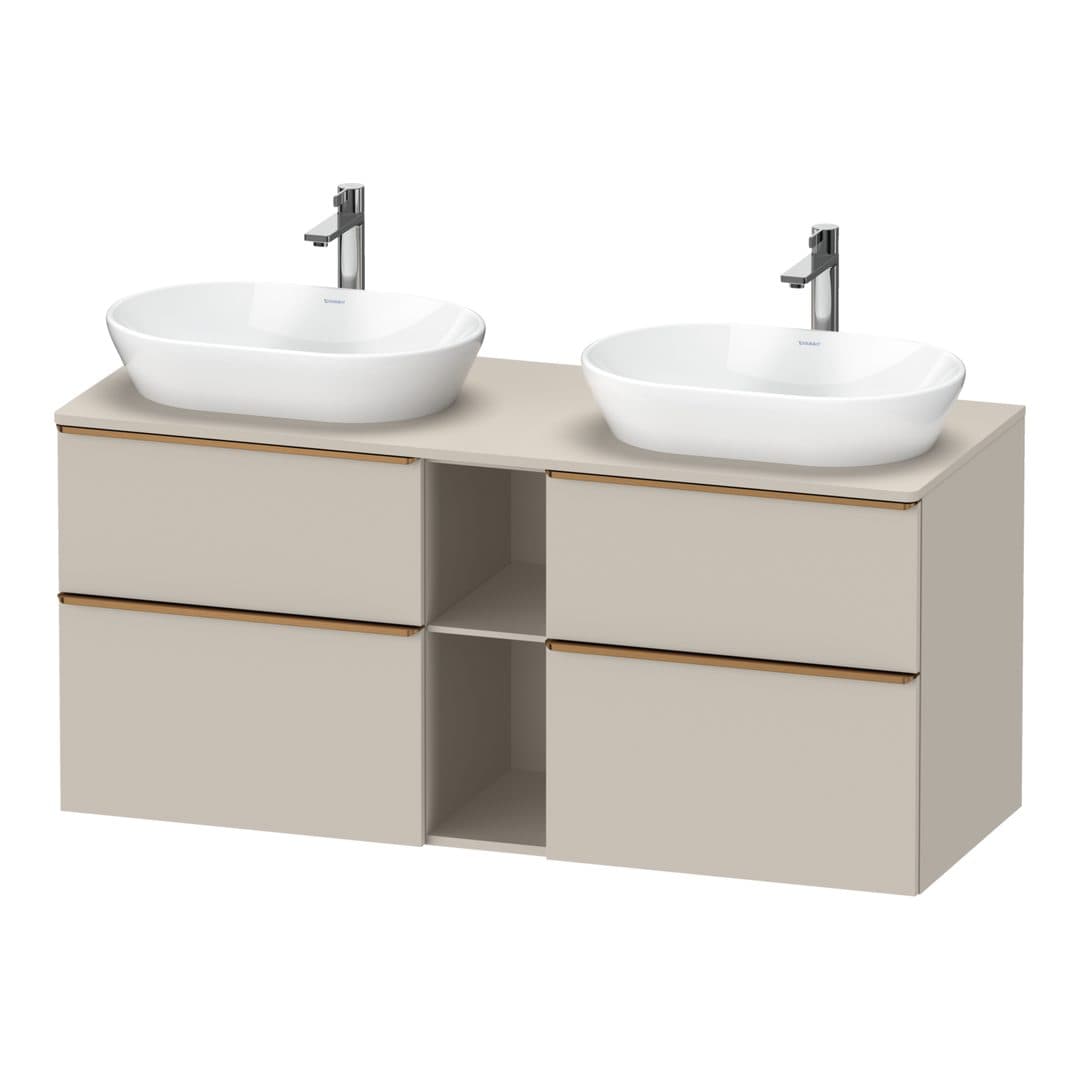 Duravit D-Neo – Έπιπλο Νιπτήρα – 1400 mm, για κονσόλα, 4 συρτάρια, Bronze Brushed – Taupe Matt, Decor (DE4970B04910000)