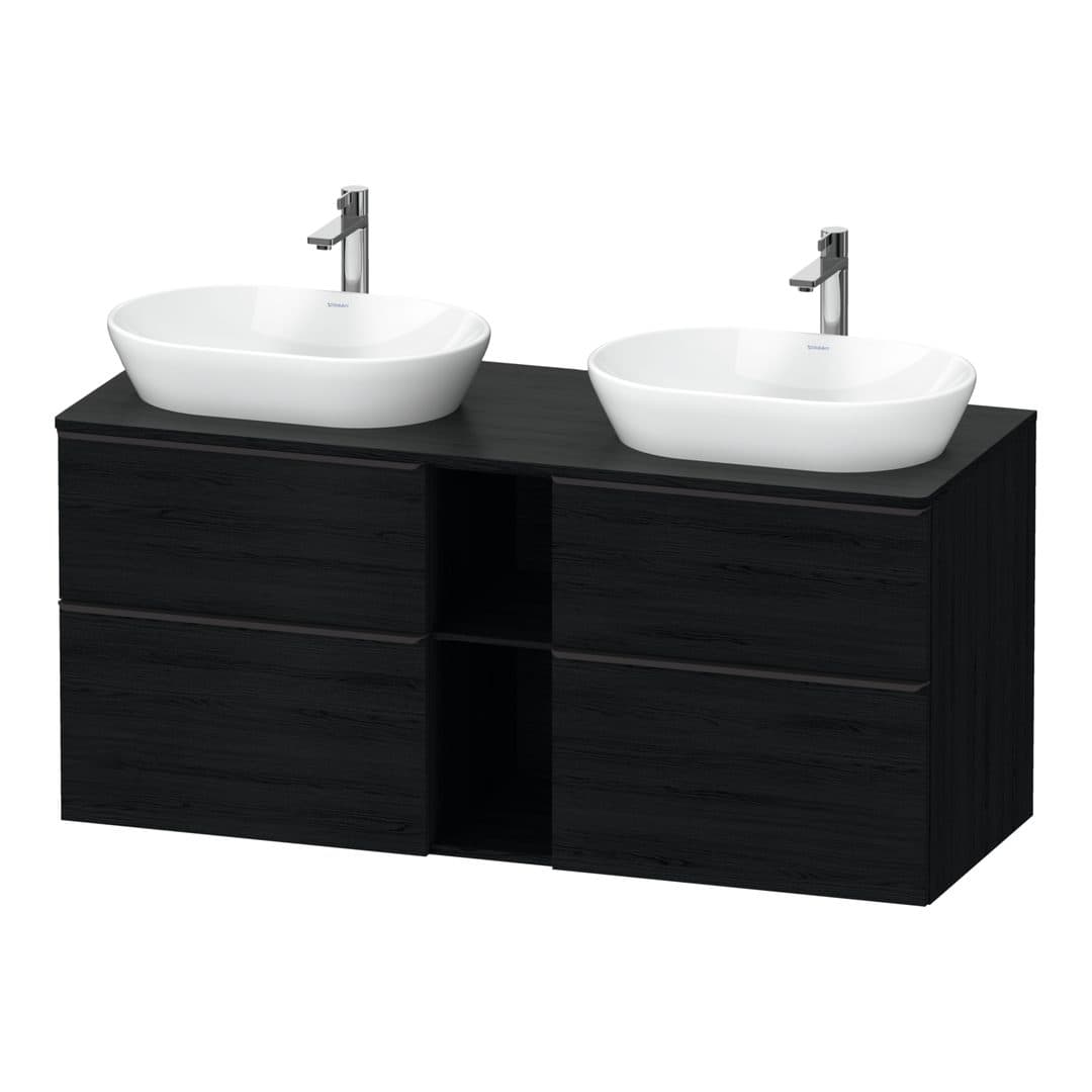 Duravit D-Neo – Έπιπλο Νιπτήρα – 1400 mm, για κονσόλα, 4 συρτάρια, Diamond black Matt – Black oak Matt, Decor (DE4970BBD160000)