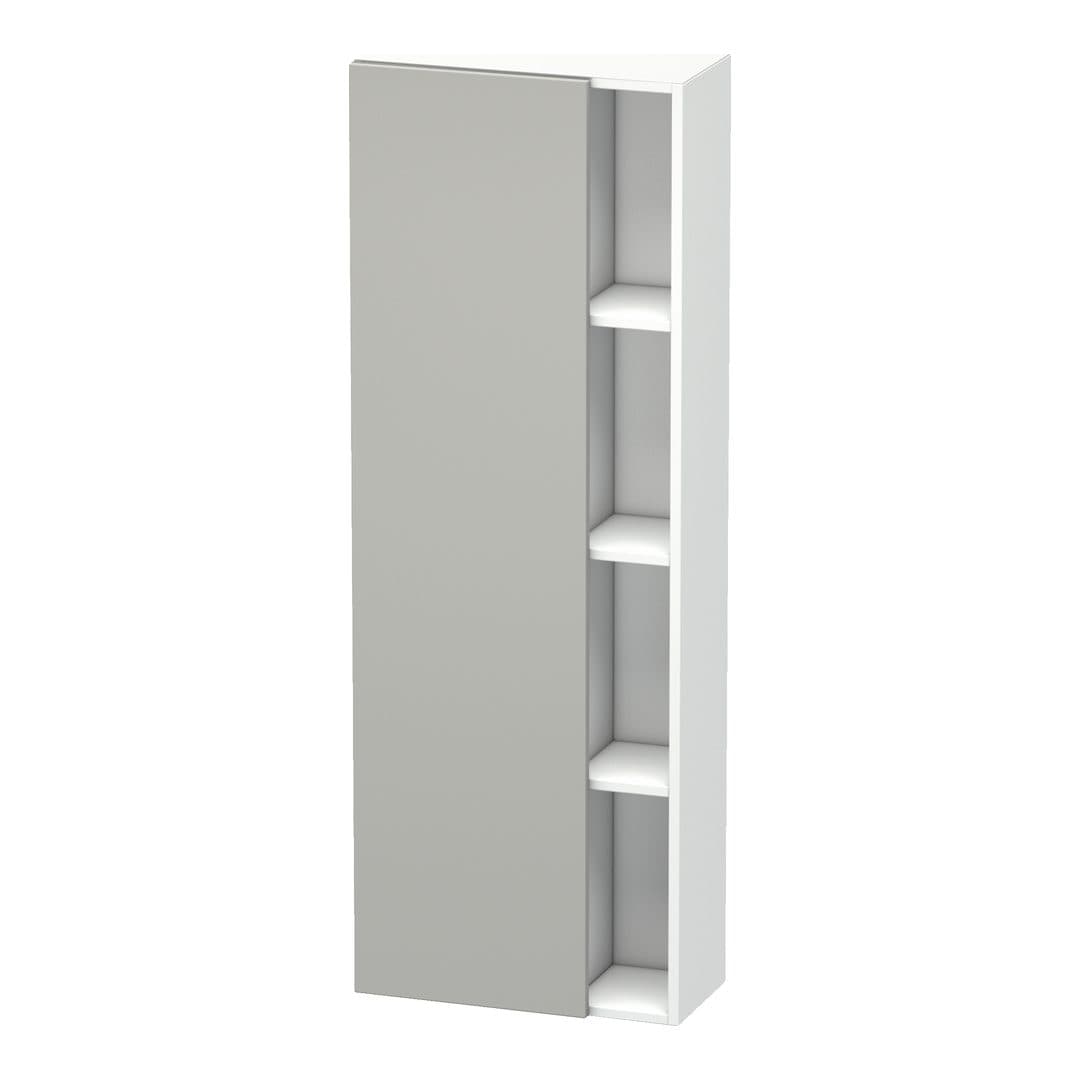 Duravit DuraStyle – Κολόνα Μπάνιου – 500 mm, 1 πόρτα, αριστερή, σώμα White Matt, 500 x 240 x 1400 mm – Concrete grey Matt, Decor (DS1238L0718)