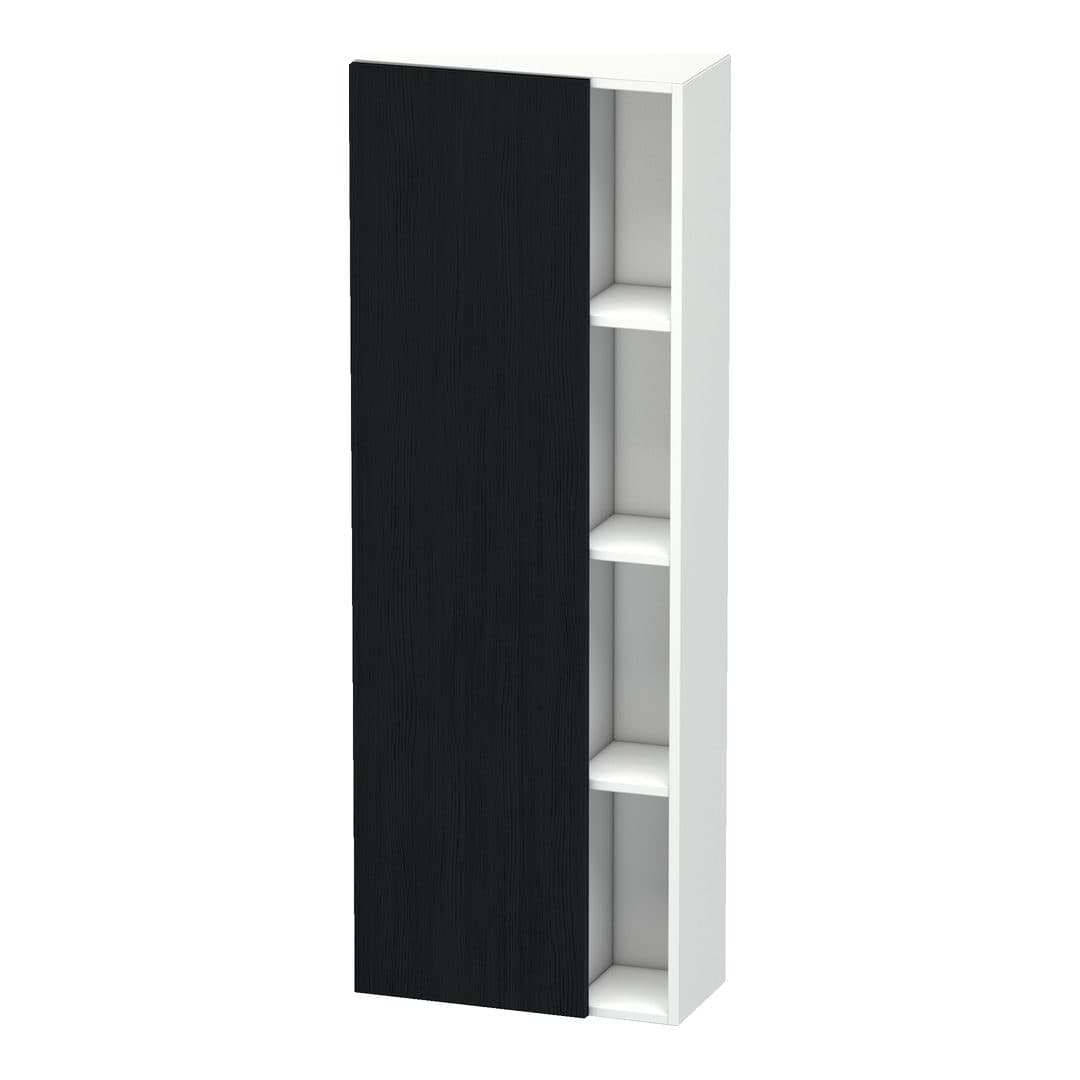 Duravit DuraStyle – Κολόνα Μπάνιου – 500 mm, 1 πόρτα, αριστερή, σώμα White Matt, 500 x 240 x 1400 mm – Black oak Matt, Decor (DS1238L1618)