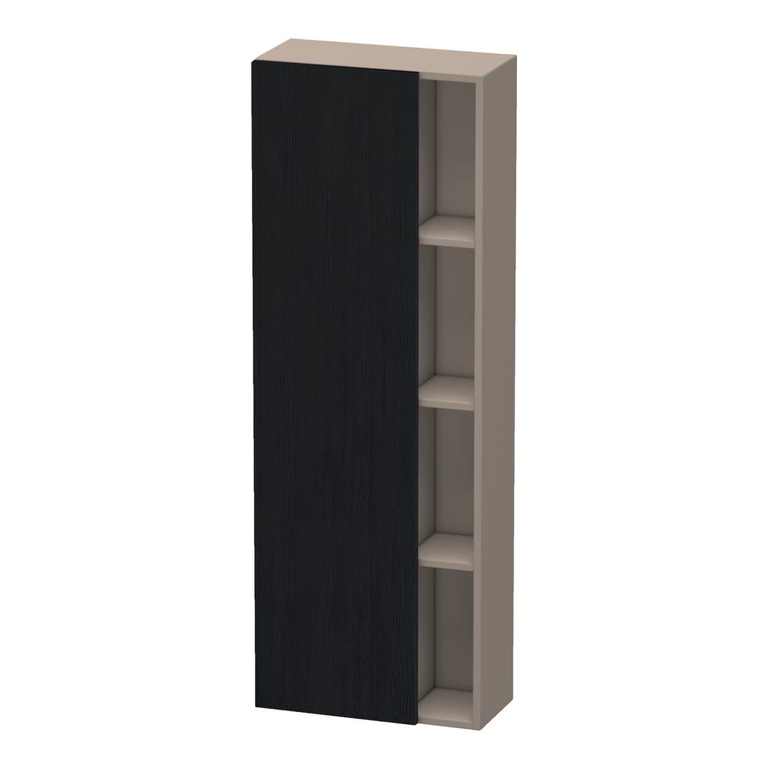 Duravit DuraStyle – Κολόνα Μπάνιου – 500 mm, 1 πόρτα, αριστερή, σώμα Basalte Matt, 500 x 240 x 1400 mm – Black oak Matt, Decor (DS1238L1643)