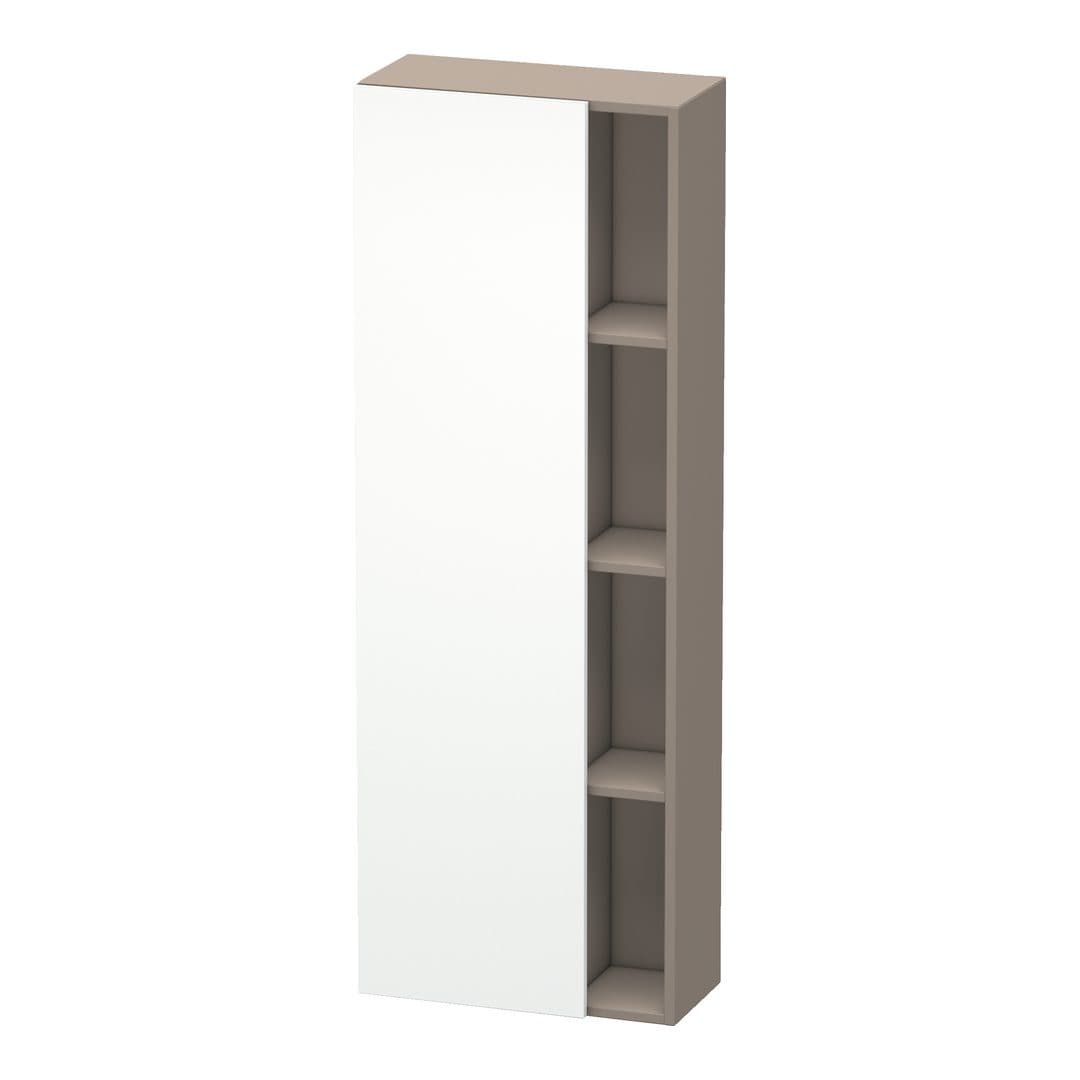 Duravit DuraStyle – Κολόνα Μπάνιου – 500 mm, 1 πόρτα, αριστερή, σώμα Basalte Matt, 500 x 240 x 1400 mm – White Matt, Decor (DS1238L1843)