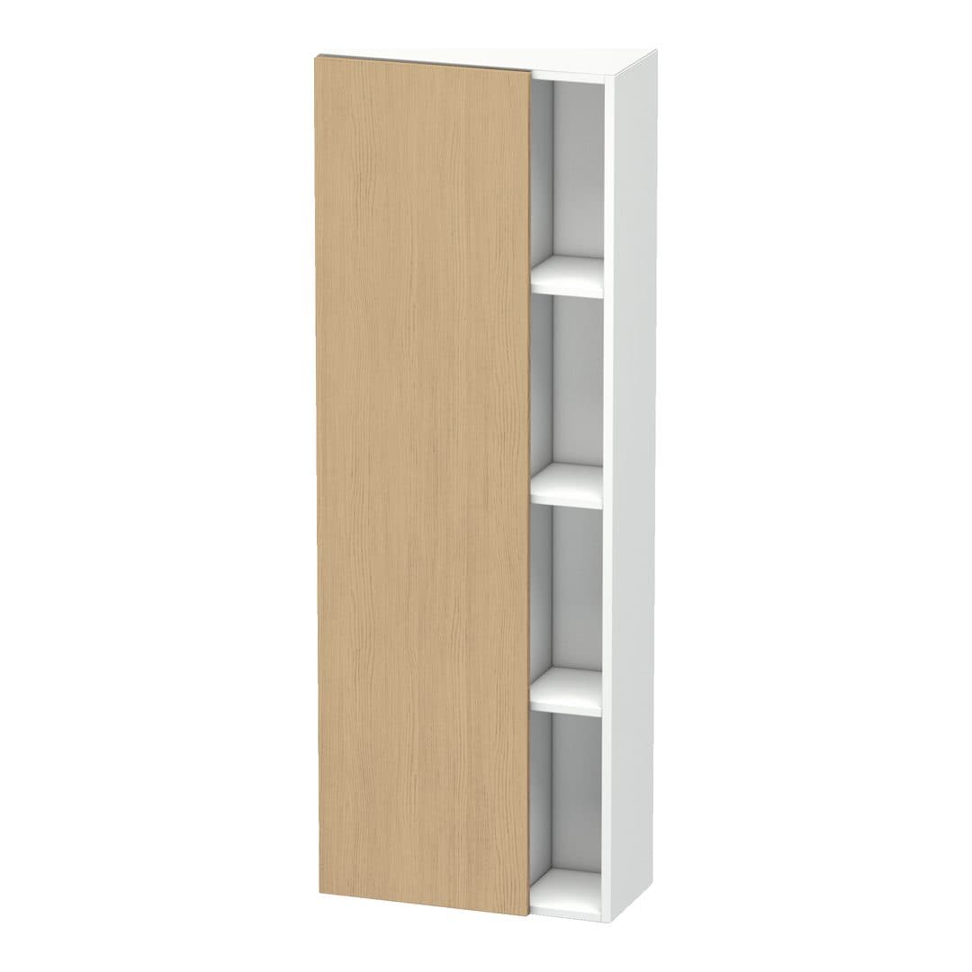 Duravit DuraStyle – Κολόνα Μπάνιου – 500 mm, 1 πόρτα, αριστερή, σώμα White Matt, 500 x 240 x 1400 mm – Natural oak, Decor (DS1238L3018)