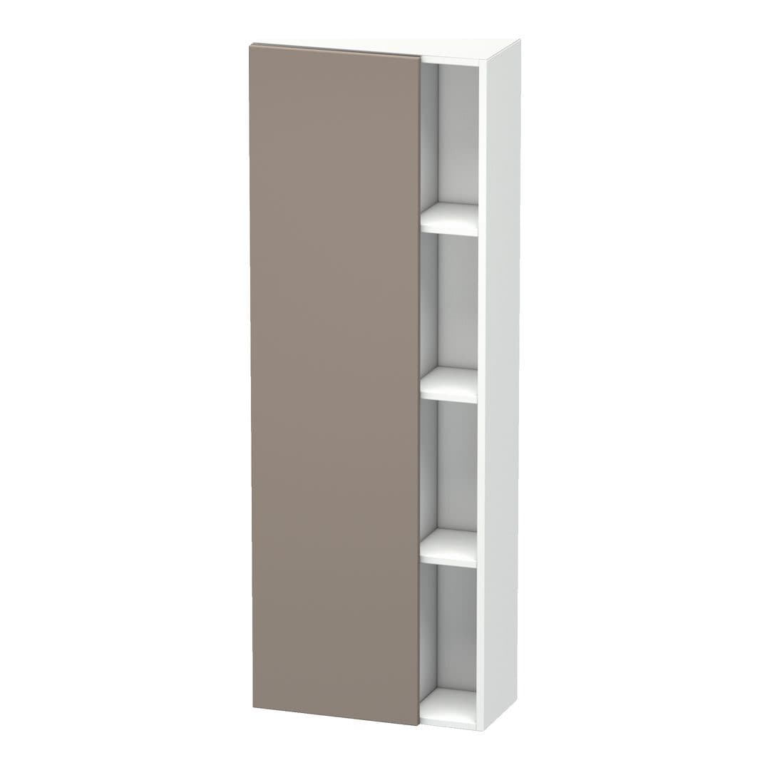 Duravit DuraStyle – Κολόνα Μπάνιου – 500 mm, 1 πόρτα, αριστερή, σώμα White Matt, 500 x 240 x 1400 mm – Basalte Matt, Decor (DS1238L4318)