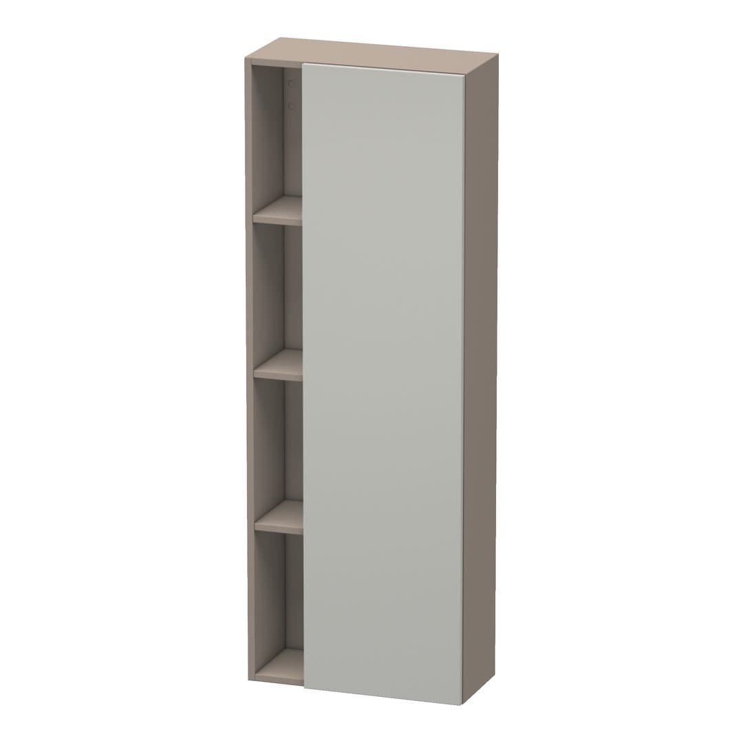 Duravit DuraStyle – Κολόνα Μπάνιου – 500 mm, 1 πόρτα, δεξιά, σώμα Basalte Matt, 500 x 240 x 1400 mm – Concrete grey Matt, Decor (DS1238R0743)