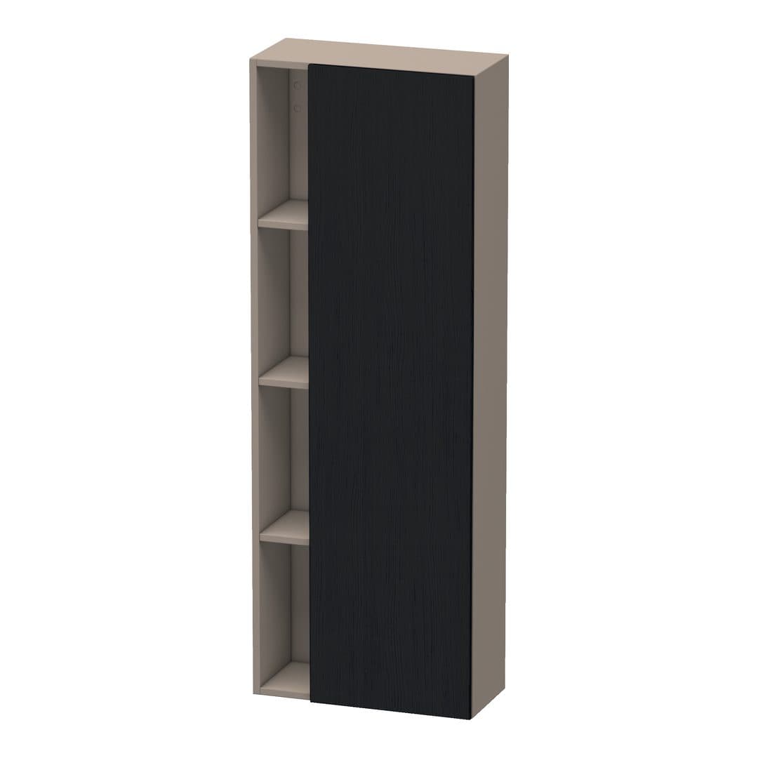 Duravit DuraStyle – Κολόνα Μπάνιου – 500 mm, 1 πόρτα, δεξιά, σώμα Basalte Matt, 500 x 240 x 1400 mm – Black oak Matt, Decor (DS1238R1643)