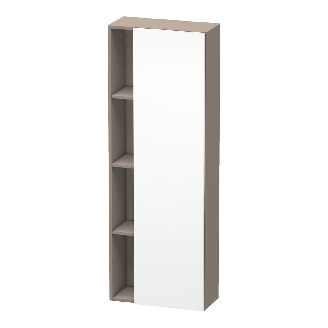 Duravit DuraStyle – Κολόνα Μπάνιου – 500 mm, 1 πόρτα, δεξιά, σώμα Basalte Matt, 500 x 240 x 1400 mm – White Matt, Decor (DS1238R1843)