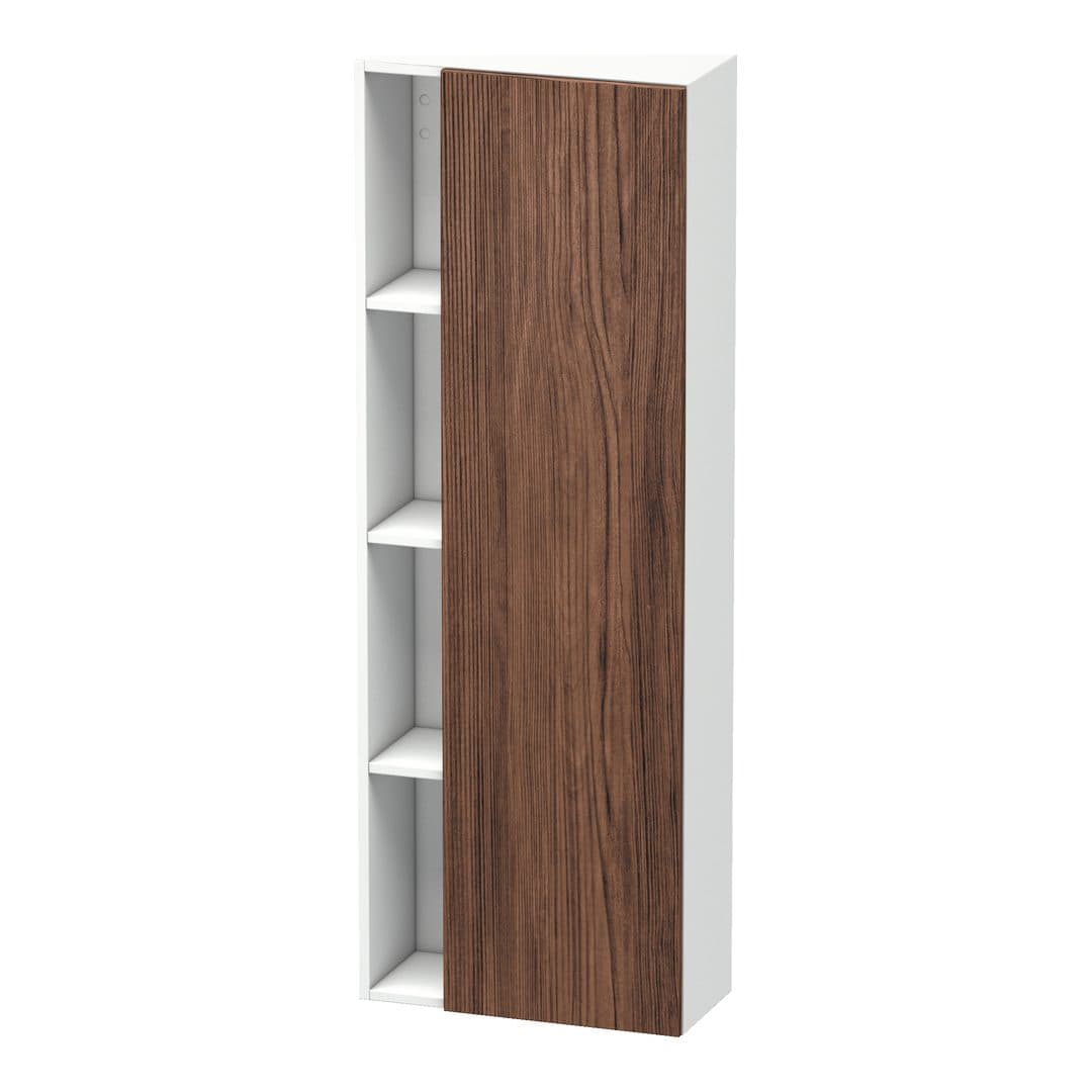 Duravit DuraStyle – Κολόνα Μπάνιου – 500 mm, 1 πόρτα, δεξιά, σώμα White Matt, 500 x 240 x 1400 mm – Walnut dark Matt, Decor (DS1238R2118)