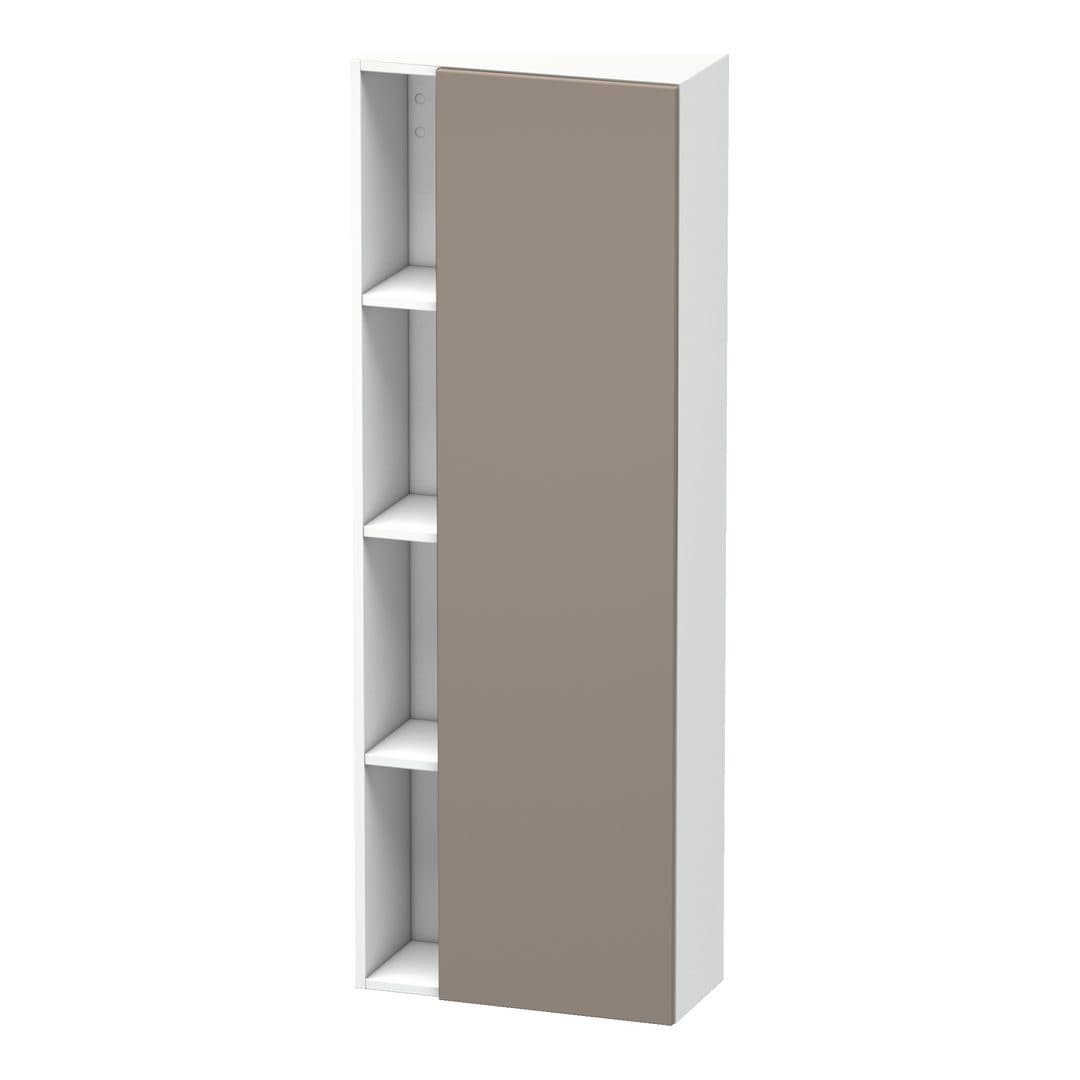 Duravit DuraStyle – Κολόνα Μπάνιου – 500 mm, 1 πόρτα, δεξιά, σώμα White Matt, 500 x 240 x 1400 mm – Basalte Matt, Decor (DS1238R4318)