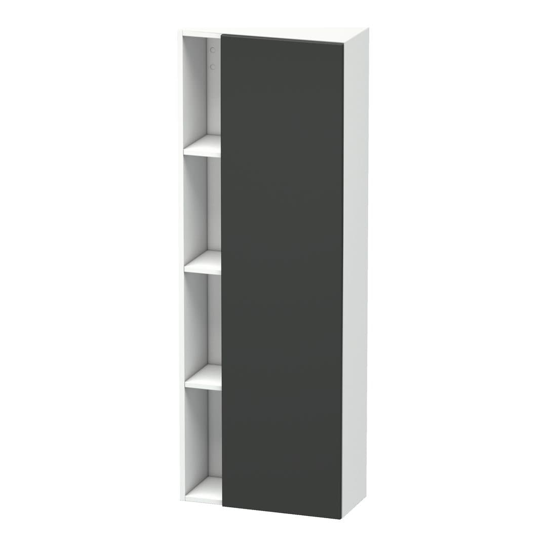 Duravit DuraStyle – Κολόνα Μπάνιου – 500 mm, 1 πόρτα, δεξιά, σώμα White Matt, 500 x 240 x 1400 mm – Graphite Matt, Decor (DS1238R4918)
